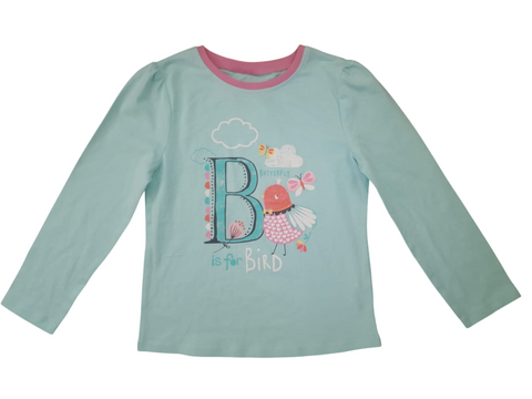 George Teal Green B Bird Butterfly Top