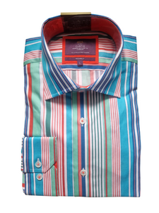Hawes &Curtis New Piccadilly Blue & Green Mens Shirt