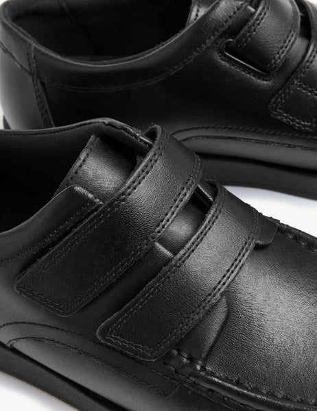 M&S Black Boys School Shoes