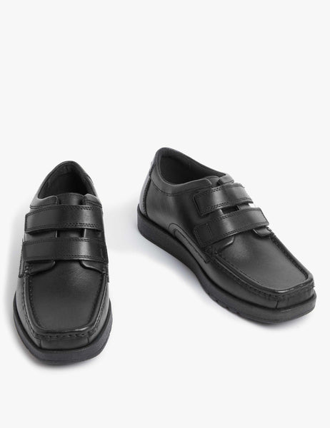 M&S Black Boys School Shoes