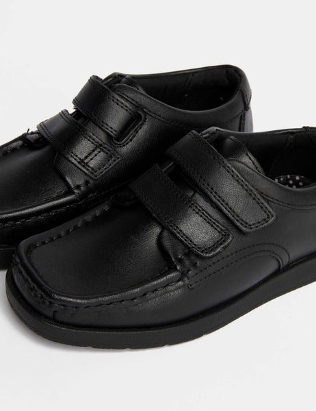 M&S Black Boys School Shoes