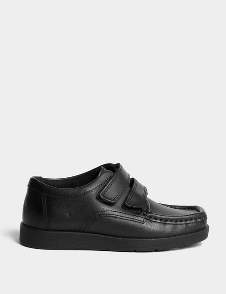 M&S Black Boys School Shoes