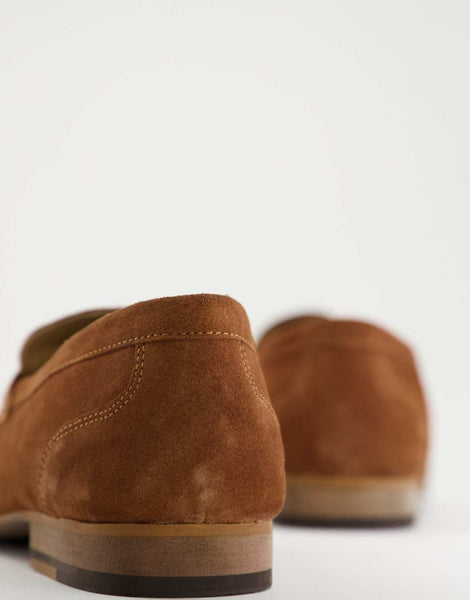 Topman Brown Tassell Suede Mens Loafers