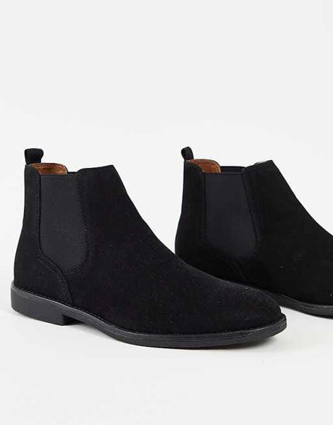 Topman Black Spark Chelsea Mens Boots