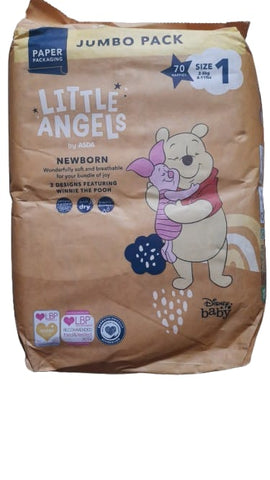 Asda Little Angels Baby Diapers Jumbo Size 1
