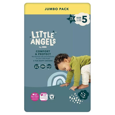Asda Little Angels Baby Diapers Jumbo Size 5