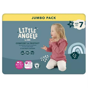 Asda Little Angels Baby Diapers Jumbo Size 7