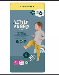 Asda Little Angels Baby Diapers Jumbo Size 6
