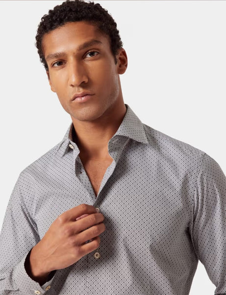 Hawes & Curtis Navy& White Piccadilly Mens Shirt