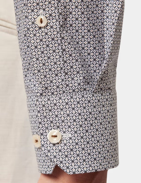 Hawes & Curtis Navy& White Piccadilly Mens Shirt