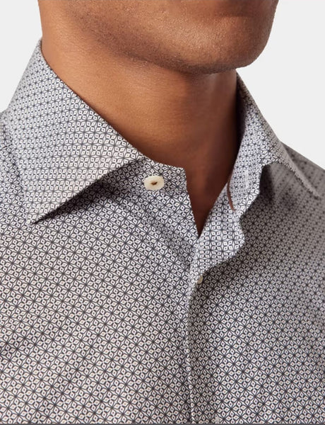 Hawes & Curtis Navy& White Piccadilly Mens Shirt
