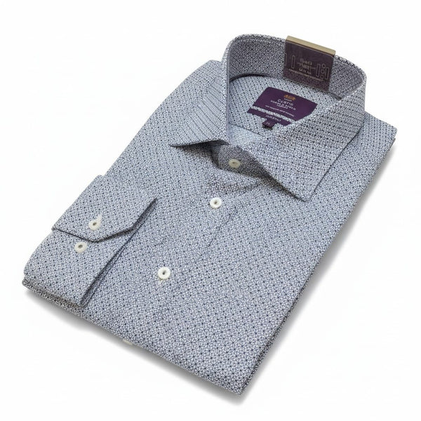 Hawes & Curtis Navy& White Piccadilly Mens Shirt