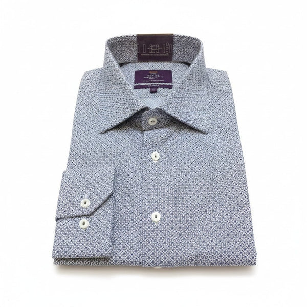 Hawes & Curtis Navy& White Piccadilly Mens Shirt