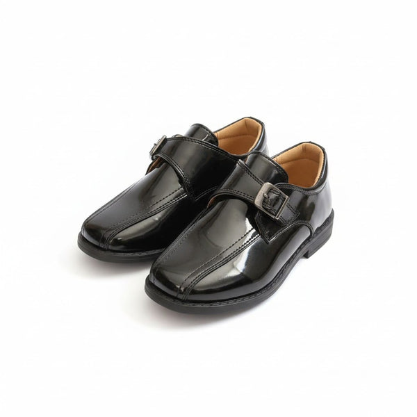 A2Z Black Boys School Shoes