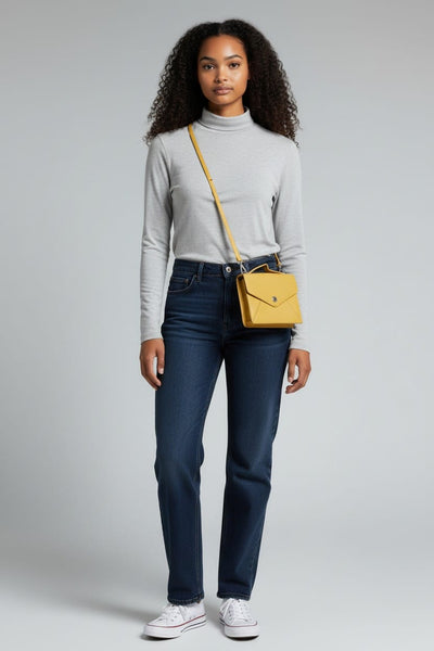 Pull& Bear Yellow Womens Crossbody Bag