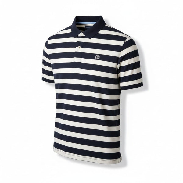 Blue Harbour Navy&White Stripe Mens Polo shirt