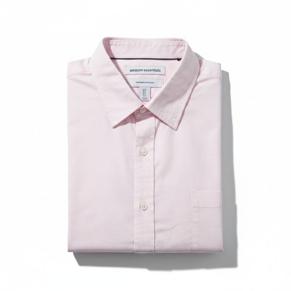 Amazon Essentials Pink Long Sleeve Mens Shirt
