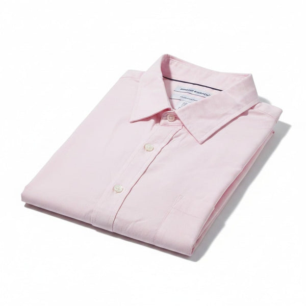 Amazon Essentials Pink Long Sleeve Mens Shirt