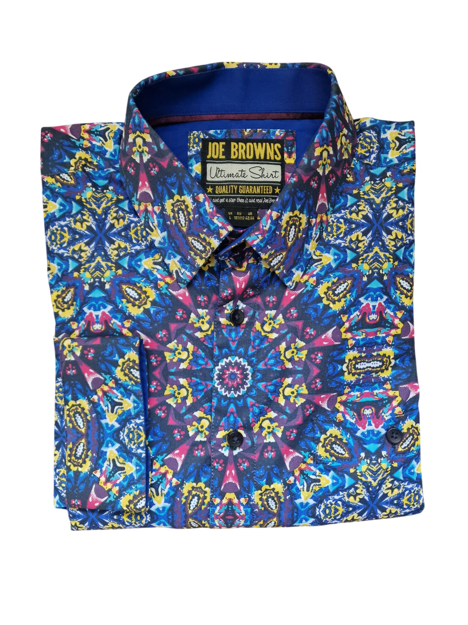 Joe Browns Blue Multi Native Print Mens Shirt