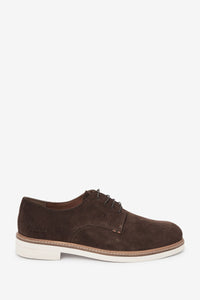 Joules Brown Suede Derby Mens Shoes