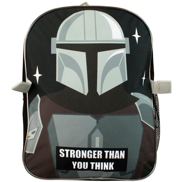 Mandalorian Baby Yoda Black & Grey School Backpack & Lunch Bag