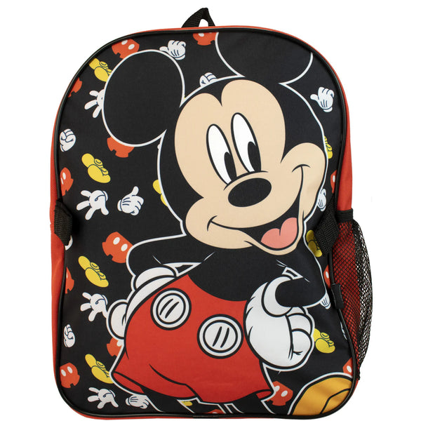 Mickey Mouse Red & Black Multicoloured School Backpack and Lunch Bag Set