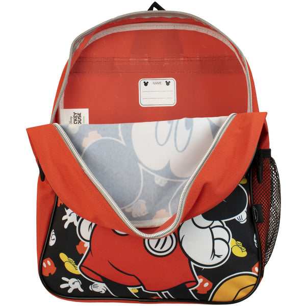 Mickey Mouse Red & Black Multicoloured School Backpack and Lunch Bag Set