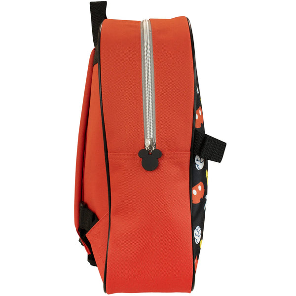 Mickey Mouse Red & Black Multicoloured School Backpack and Lunch Bag Set