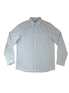 M&S Blue Harbour Turquoise Stripe Mens Shirt