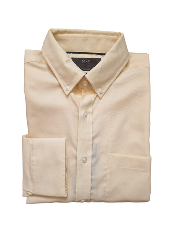 M&S Light Yellow Formal Mens Shirt