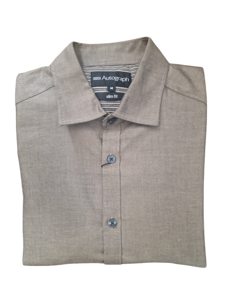 M&S Neutral Slim Fit Mens Shirt