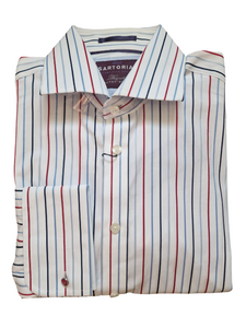 M&S Sartorial Timothy Everest White Multi Stripe Premium Mens Shirt