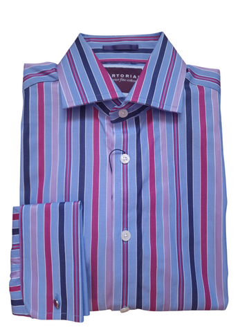 M&S Sartorial Stripe Premium Mens Shirt