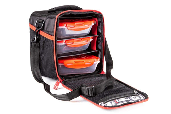 Six Pack Fitness Red / Black Lunch Bag