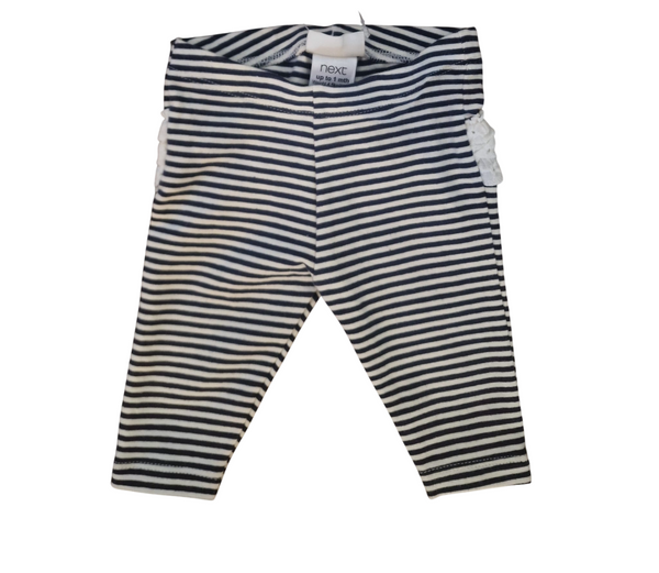 Next Blue Floral &Stripe 2 Pack Baby Girls Bottoms