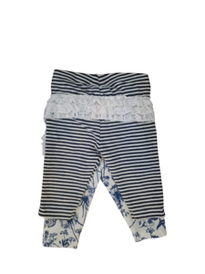 Next Blue Floral &Stripe 2 Pack Baby Girls Bottoms