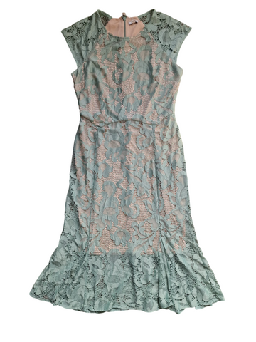 Next Sage Green Lace Womens Dress