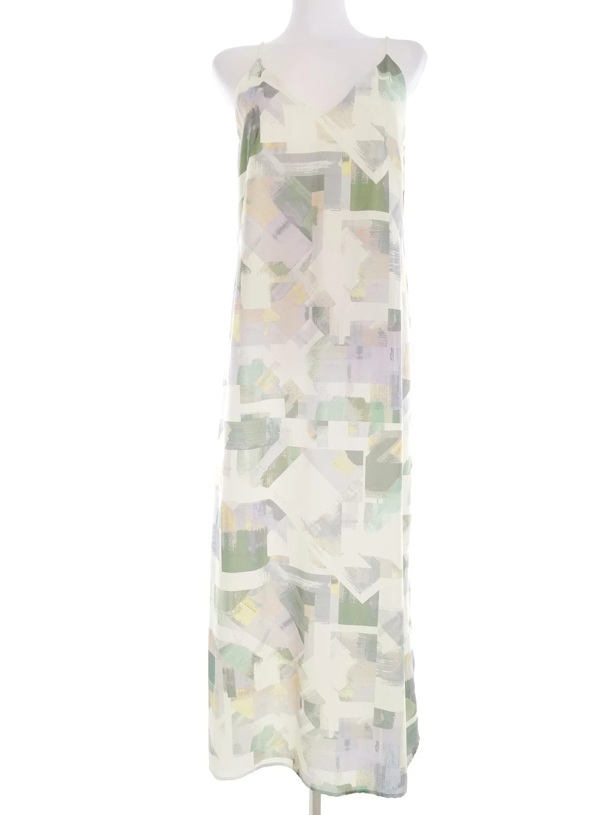 Next Yellow & Green Pattern Long Maxi Womens Dress