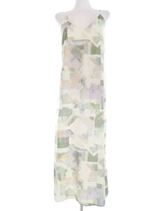 Next Yellow & Green Pattern Long Maxi Womens Dress