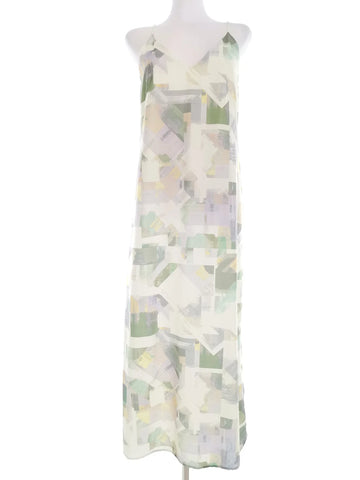 Next Yellow & Green Pattern Long Maxi Womens Dress