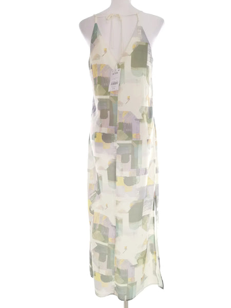 Next Yellow & Green Pattern Long Maxi Womens Dress