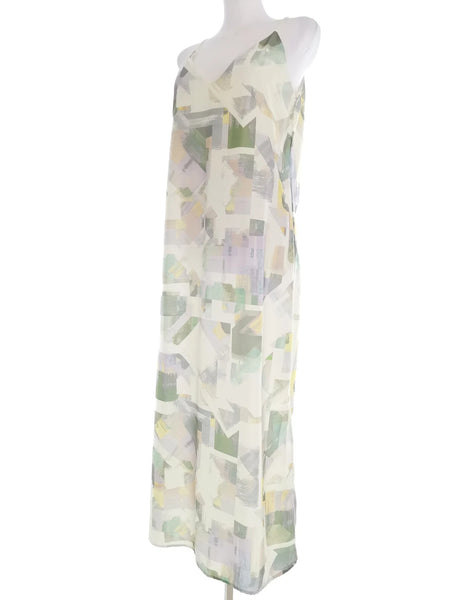 Next Yellow & Green Pattern Long Maxi Womens Dress
