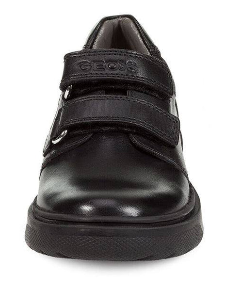 Geox Respira  Black Boys School Shoes
