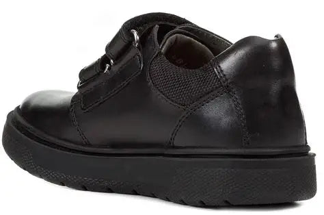 Geox Respira  Black Boys School Shoes