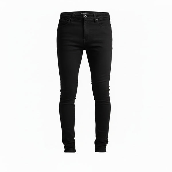 BoohooMan Black Tall Stretch Skinny Fit Mens Jeans
