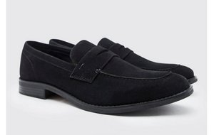 Boohoo Black Faux Suede Mens Loafer