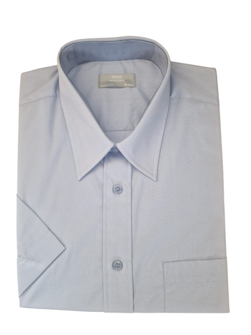 St Bernard Light Blue Supersoft Short Sleeve Mens Shirt