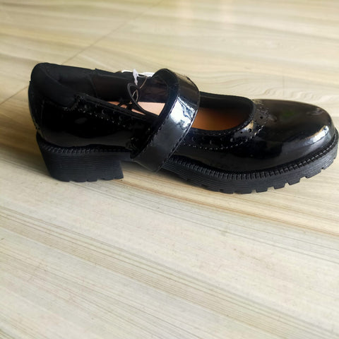 F&F Black Mary Jane Chunky Girls School Shoes