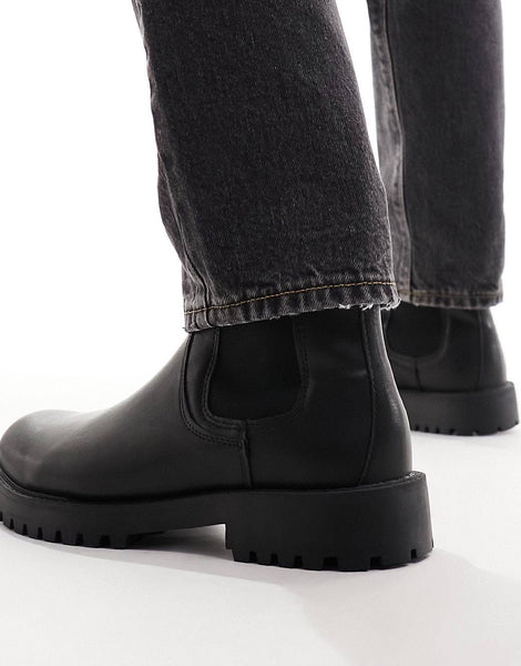 New Look Black Chunky Chelsea Mens Boot