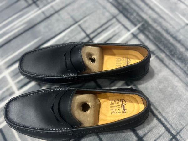 Clarks Black Mens Loafers Drivers Shoes